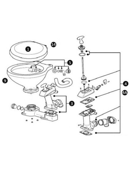 Ricambi ed accessori WC manuali