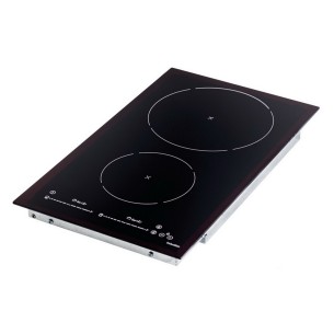 Ceramic induction hob unit burners