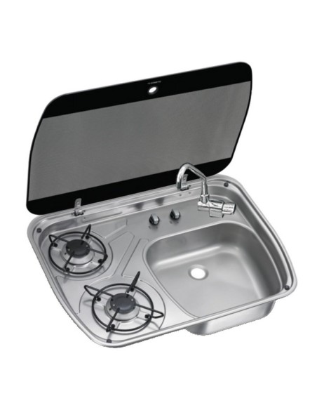 Piano Cottura Fuochi con Coperchio Fumè