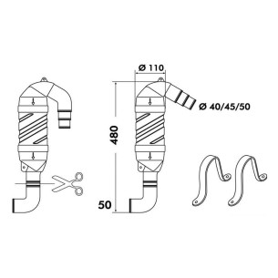 Exhaust muffler inlet