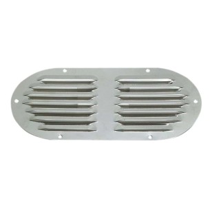 Louvred vent polished SS oval