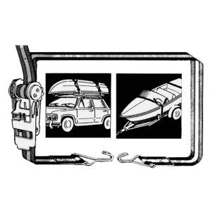 Cinghia poliestere colorato con ganci e cricchetto