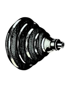 Ghiera passacavi ABS nero con soffietto