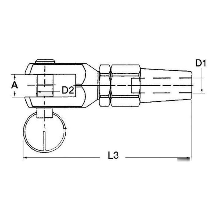 SS fork terminal