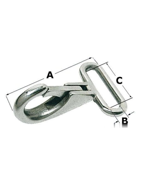 Moschettone nastro 48x25